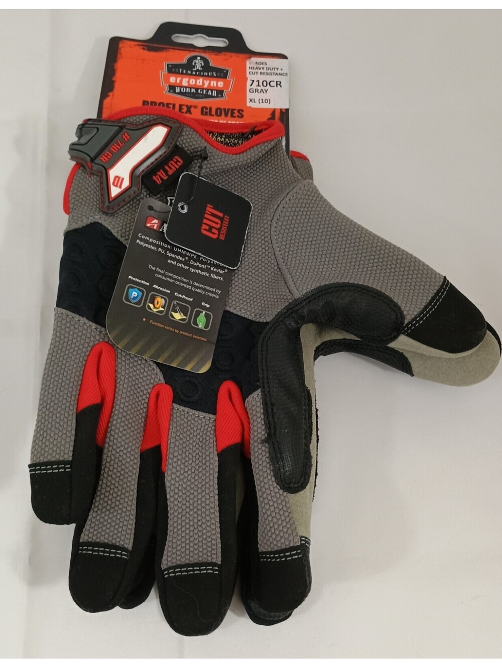 Ergodyne ProFlex 710CR Gray XL (10) Cut-Resistant Gloves ARMORTEX Brand-NEW